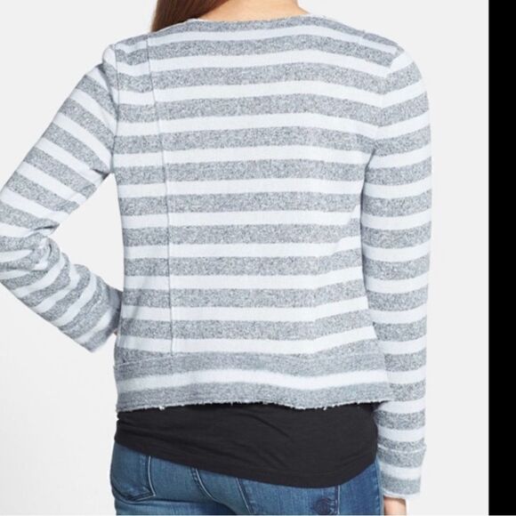 ⭐️NWT MSRP $68 Caslon Raw Edge Fleece Jacket Women's Size Large - Picture 3 of 10